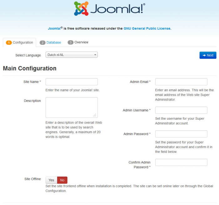 EFfecthosting-Beginscherm-installatie-Joomla-700x656